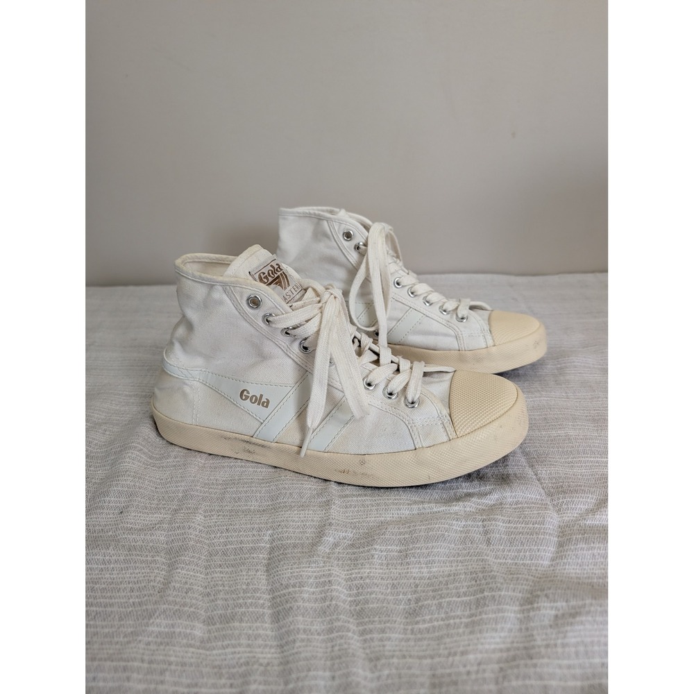 Gola Coaster High Women Off White Canvas High Top Sneakers Size 9